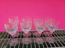 Eight Stuart Crystal White Wine Glasses
