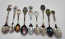 Lot Of 9 Vintage Souvenir Spoons