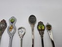 Lot Of 9 Vintage Souvenir Spoons