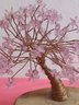 Pink Quartz And Copper Tree Sculpture
