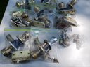 Large Lot Of Vintage Brass And Stainless Steel Door Handles And Hinges