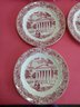 Connecticut Tercentenary Celebration Red And White Plates