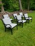 Fantastic Set Of 6 Outdoor Cast Classic Dining Chairs