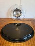 English Tray Designed By Patricia Machin,  Silver Plated Lazy Susan Glass Platter