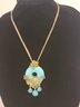 One Of A Kind Iris Apfel Collection Turq./ Crystal Pendant Necklace