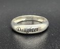 Vintage Sterling Silver Daughter Ring