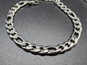 Nice Stainless Steel Figaro Chain Necklace & Bracelet