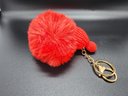 Cute Fluffy Plush Red Mini Doll Keychain
