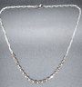 Brazilian Smoky Quartz Paperclip Chain Necklace In Stainless