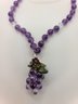Amethyst With Grape Crystals And Garnet Stones Plus Emerald Crystal Leaves