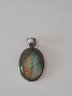 Exceptional Pendent Of Labradorite Set In Sterling With Cultured Pearl Accent