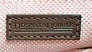 Dooney And Bourke Pebbled Brown Crossbody Satchel With Adjustable Shoulder Strap