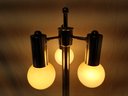 Robert Sonneman Lamp Mid Century Modern Vintage Chrome & Three Arm Globe Shade Lamp