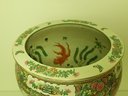 Large Vintage Chinese Famille Rose Medallion Porcelain Fish Bowl Planter