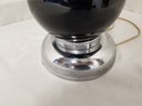 Black Glass Orbs And Chrome Stacked Mid Century Lamp By Kovacs #2