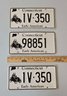 3 Vintage CT Metal License Plates