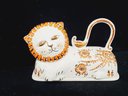 Whimsical Anthropologie Lion Covered Butter Dish And Salt & Pepper Shakers