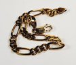 Vintage 14k Yellow Gold  Italian Figaro Link Bracelet