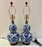 Ralph Lauren Blue And White Table Lamps (2)