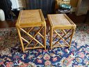 SET OF 3 BAMBOO NESTING TABLES 2 SHOWN 3RD NOT PICTURED