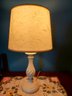 WHITE TABLE TOP LAMP WITH SHADE