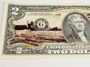 The Bradford Exchange Illustrated  Colorized  $2 Dollar Bill - Battle Of Ware Island