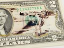 The Bradford Exchange Illustrated  Colorized  $2 Dollar Bill - Battle Of Ware Island