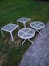 Patio End Tables . Set Of 4.  Tempered Glass.  - - - - - - - - - - - - - - - - - - - - - - - - - Loc: Deck