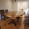 Exceptional Stickley Dining Room Tiger Oak Wood Dining Table With 3 Leaves!! Very Versatile Design