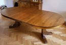 Exceptional Stickley Dining Room Tiger Oak Wood Dining Table With 3 Leaves!! Very Versatile Design