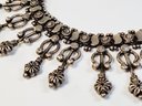 Massive Ornate STERLING SILVER  Indian Rajasthan Style Bib Collar Choker Necklace TW: 105.6 Grams