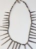 New Ornate Silver Indian Spiked Bib Necklace With Colored Stones