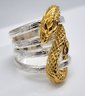 Bali, Yellow Gold Over Sterling Dragon Ring