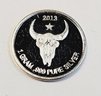 1 Gram .999 Fine Silver Ingot / Bar / Coin Sitting Bull 2013