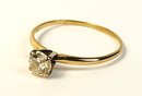 Vintage 14k Yellow Gold Classic Diamond Wedding Ring