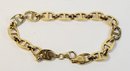 UNIQUE 14k Italian Yellow Gold Thick  Mariner Link Chain Bracelet