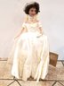 Vintage Collectible Jacqueline Kennedy 16' Porcelain Bride Doll By Franklin Heirloom - Original Box