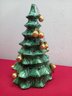 Ceramic Christmas Tree Figurines With Bulbs