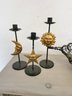 Home Decor - Sun Moon Stars Metal Candle Holders, Vintage Wall Mount Candle Holder & Leaf Basket