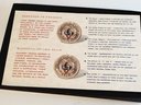 American Soldier Defender Of Freedom & National Guard Team 2 Lapel Pins With Info & Display Box