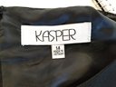 Kasper Women's Sleeveless Color Blocked Geometric Sheath Dress Black Size 14