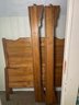 A Beautiful Antique Solid Maple Wooden Bed, With Rails