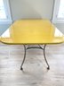 Beautiful Catherine Lagot French Enameled Lava Stone Dining Table With Nickel Plated Base