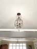 Pair Lovely Vintage Crystal Ceiling Chandeliers  (LOC:S1)