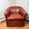 A Gorgeous Drexel Heritage Leather Swivel Chair In Great Condition, $2300 Original Price
