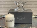 Waterford Crystal 3.5 Metropolitan Pillar Candle Holder With Original Candle & Box