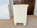 Pier 1 Cottage Style White Distressed Paint Decorated Three Drawer Chest With Pull Out Tray