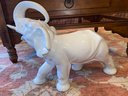 White Ceramic Elephant Home Decor 24x7x16 Lot 1