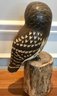 Pair Of Wooden Owl Statues