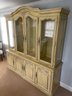 Large French Provincial Style Hutch With A Glass Shelf Inserts